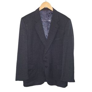 Savile Row men's navy 100% wool suit jacket size 42R